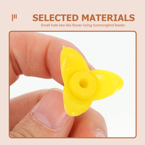 POPETPOP 12Pcs Hummingbird Feeder Replacement Flowers Bird Feeder Feeding Ports Replacement Parts for Hanging Feeders Yellow...