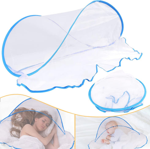 Portable Mosquito Net Tent, Folding Mosquito Head Net, Pop Up Mosquito Tent Netting for Bedding Camping Traveling Patio (1 Pack, Large)...
