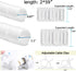 White PC Cable Management Sleeve Value Pack, Large 1.1" Pet Cord Protector and 0.87" Cord Organizer Bundler with Cable Tie Clips for Computer TV H...
