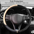 COFIT Breathable Car Steering Wheel Cover 15 inch Auto Universal Leather Wrap Non-Slip Steeringwheel Protector Automotive Interior Accessories, Be...