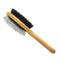 Dogs & Cats Double Sided Boar Bristle Pin Brush, Pets Hair Remover, Gently Cleaning Grooming Tool with Bamboo Handle, Remove Loose Hair, Fur, Unde...