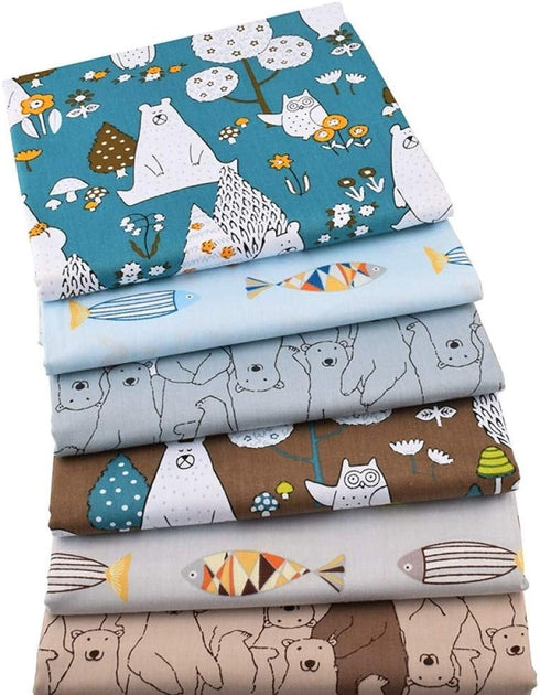 Aubliss 50pcs 100% Cotton Fabric Bundle 9.84" x 9.84" (25cm x 25cm) PreCut Fat Squares Sheets Printed Floral Sewing Supplies for Patchwork Sewing ...
