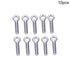 MroMax M6 x 25mm Machinery Shoulder Swing Lifting Eye Bolt, 10Pcs 304 Stainless Steel Metric Thread Lifting Eye Bolt for Home Renovation, Pipeline...