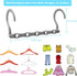 Space Saving Hangers, 10PCS Magic Hangers, 5 Holes Sturdy Plastic Hanger Clothes Organizer, Closet Organizers and Storage, Space Saver Hangers Org...