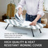 12.5 x 32 Inch Mini Ironing Board Cover with Iron Cover and Extra Thick Pad,Resists Scorching and Staining...