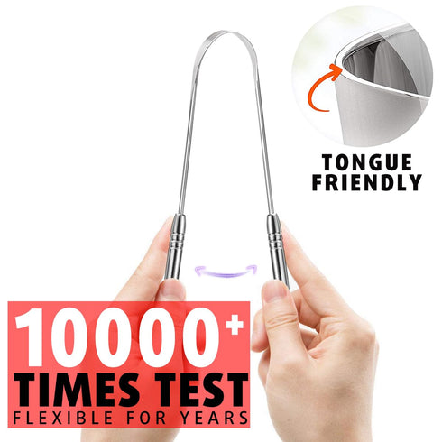Cbiumpro Tongue Scraper for Adults, Metal Tongue Scraper for Kids, Durable Stainless Steel Tongue Scraper with Travel Case, Tongue Cleaners for Re...