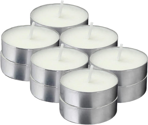 Tribello White Tea Lights Candles - Effortless Elegance & Warmth with Unscented Tealight Candles - 3.5 Hour - Tea Candles for Home, Travel, Emerge...