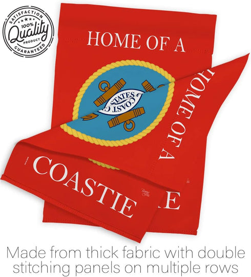 Breeze Decor Home of Coastie Garden Flag Armed Forces Coast Guard USCG Semper Paratus United State American Military Veteran Retire Official House...