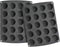 Webake Mini Muffin Cupcake Tin Pan Silicone Non-stick Baking Mold for Mini Pie, Quiche, Tartlet, Mini Muffin Top, Keto Fat Bomb, Pack of 2...