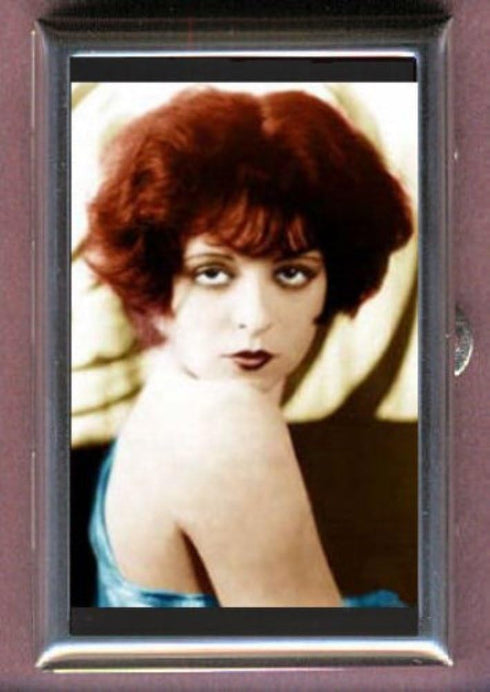 Clara Bow Color Photograph with Red Hair Decorative Pill Box...