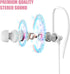 USB C Headphones with Microphone Wired USB C Earphones for Sports and Running Type C Earbuds Hooks Volume Control, Compatible with iPhone 15, Sams...