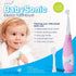 brush-baby BabySonic Infant and Toddler Electric Toothbrush for Ages 0-3 Years - Smart LED Timer and Gentle Vibration Provide a Fun Brushing Exper...