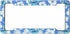 Lilo & Stitch Blue Hawaiian White Hibiscus Flowers Disney Auto Car Truck SUV Vehicle Universal-fit License Plate Frame - Plastic - Pair...