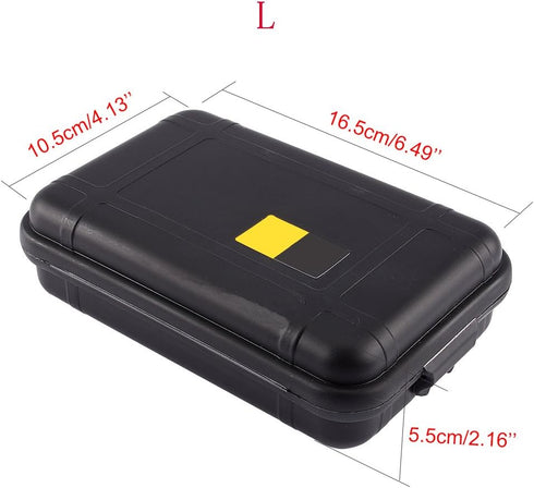 Yosoo Outdoor Waterproof Airtight Survival Storage Case Container Fishing Carry Box (Black, S) Small Waterproof Box Small Waterproof Container...