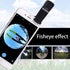 1Pc Black Fisheye Lens iPhone 3 in 1 Wide Angle Fish Eye Macro Lenses Clip-on Universal Lens Phone Lens Kit for Photo and Video Accessories with M...