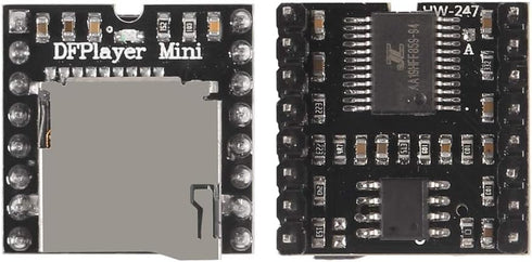 AITRIP 6PCS Mini MP3 Player Audio Module MP3 Voice Decode Board DFPlayer with TF Card Slot, it can be Controlled Through Serial Port or I/O Port f...