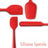 4 Piece Silicone Spatula Set, Flexible Heat Resistant Non-scratch Baking Cooking Rubber Spatulas with Stainless Steel Core, Red...