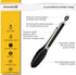 9-Inch Serving Tongs Silicone Tongs, Set of 3 (Black White Gray)...