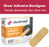 Dealmed Sheer Plastic Flexible Adhesive Bandages – 100 Count (2 Pack) Bandages with Non-Stick Pad, Latex Free, Wound Care for First Aid Kit, 1" x ...