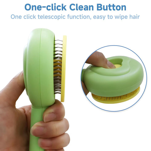 self-cleaning cat and dog grooming brush hair removal comb, cat brush and dog pet comb tool, used to remove loose and loose hair, tangled hair on ...