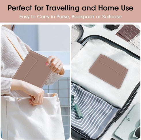 Silicone Makeup Bag Travel, Magnetic Large Toiletry Bag for Women Premium Travel Easy Carry Cosmetic Bags Soft for Makeup, Beauty Tools, Brushes S...