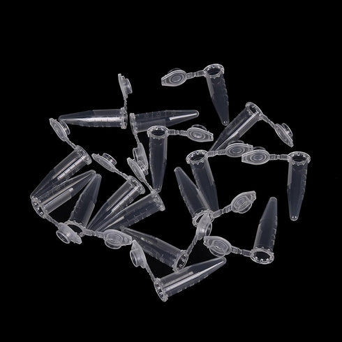 0.5ml Microcentrifuge Tubes with Snap Cap, Polypropylene Graduated, 1000 Pcs Sterilized Clear Plastic Small Vials with Caps for Sample Storage wit...