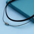 Boho Layered Leather Rope Necklace Choker Black Leather Cord Choker Necklace Gothic Leather Suede Necklace Chain Short Black Collar Necklace Jewel...