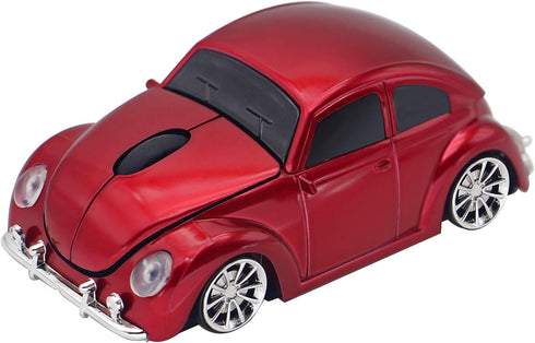 Wireless Sports Car Mouse, 3D Optical Mouse for Desktop Laptop PC, Computer Mice for JKC (Red)...