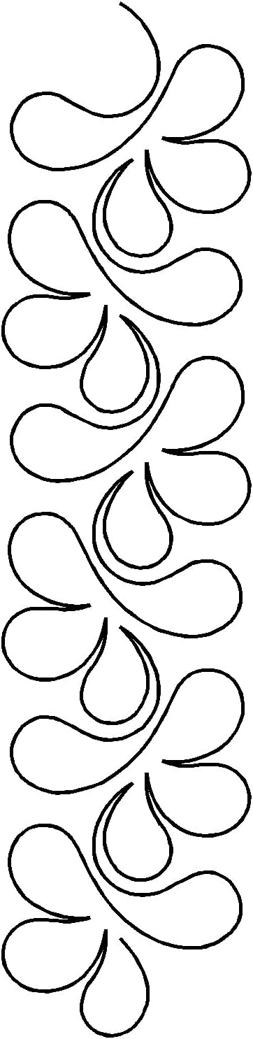 Quilting Creations Stencils for Machine and Hand Quilting - Set of 3 Plastic Quilt Templates for Borders, Patterns | Feather Border, Sashing, Spli...