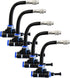 5 Pack Brass Misting Nozzle Tee, w/ 0.32 in Dia Built in Hose for Outdoor Watering System, Adjustable 360° Rotation Nozzles, Water Mister Nozzles ...