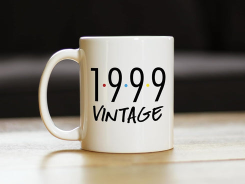 Vintage 1999 - Fun 25th Birthday Coffee Mug Gifts for Men & Women Turning 25 - Retro Coffee Cups - 11oz White Ceramic Mug...