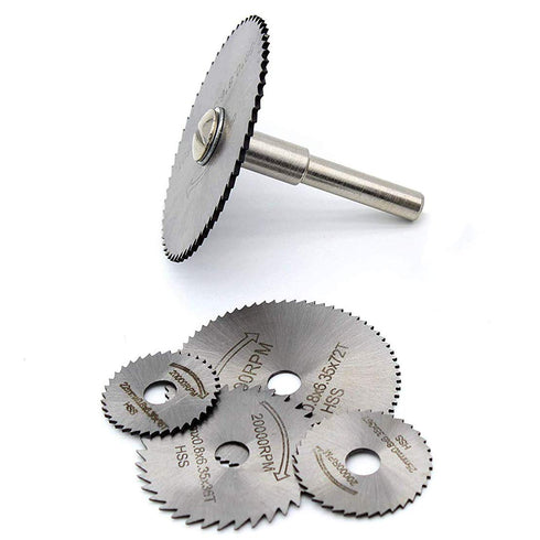 14Pcs Circular Saw Disc Set, HSS Saw Discs Wheel Cutting Blades with 1/4" Shank Mandrel for Dremel Rotary Tools (22mm, 25mm, 32mm, 35mm, 44mm, 50m...