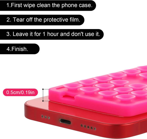 Suction Cup Phone Mount, Multipurpose Phone Case Car Phone Holder Suction Case Mount for Mobile Power, Tiktok Videos and Selfies, (Pink)...