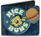 SpongeBob SquarePants mens Buckle-down Pu Bifold - Spongebob Nice Buns Wallet, Multicolor, 4.0 x 3.5 US...