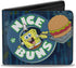 SpongeBob SquarePants mens Buckle-down Pu Bifold - Spongebob Nice Buns Wallet, Multicolor, 4.0 x 3.5 US...
