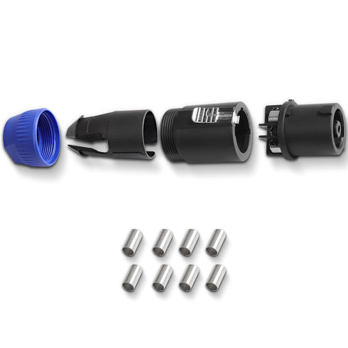 MEIRIYFA 8 Pole Speakon Connector Plug,NL4 Speak-On 8 Pin Male Audio Speaker Twist Lock Plugs and Female Panel Mount Plug Adapter for NL8FC, NL8FX...