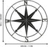 aboxoo Round Metal Compass Decorative Compass Metal Wall Art Hanging Wall Sculpture 11 Inch Black Diameter Farmhouse Decor Indoor or Outdoor Sign...