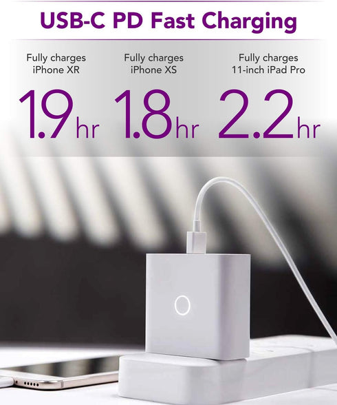 ZMI zPower 3-Port Travel Charger with 25W PPS Support: 45W USB-C PD and 18W-Split Dual USB-A Wall Charger (White) [Note: This is Not a 45W PPS Cha...