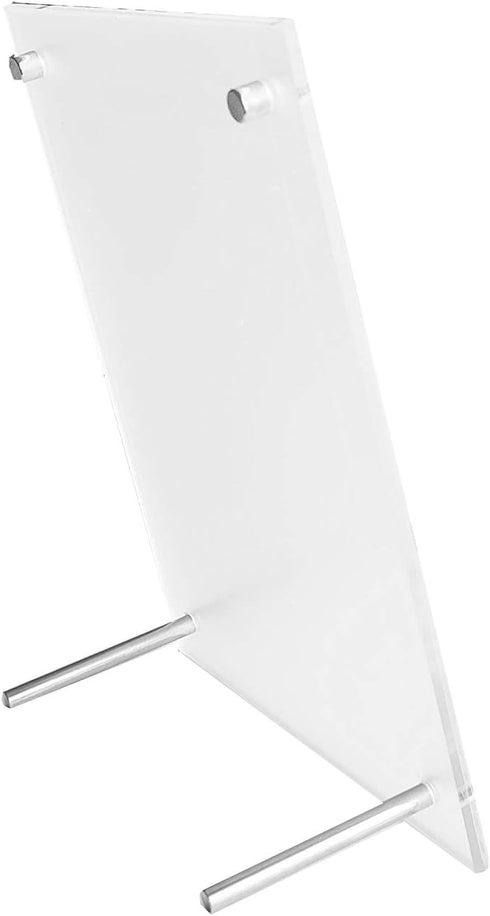 Frameless Tabletop Photo Frames Free Standing Clear Acrylic Desktop Picture Frame (5x7)...