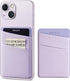 VULKIT Phone Card Holder Slim Elastic Adhesive Phone Wallet Credit Card Sleeves Sticker for Back of Smartphone(Lilac)...