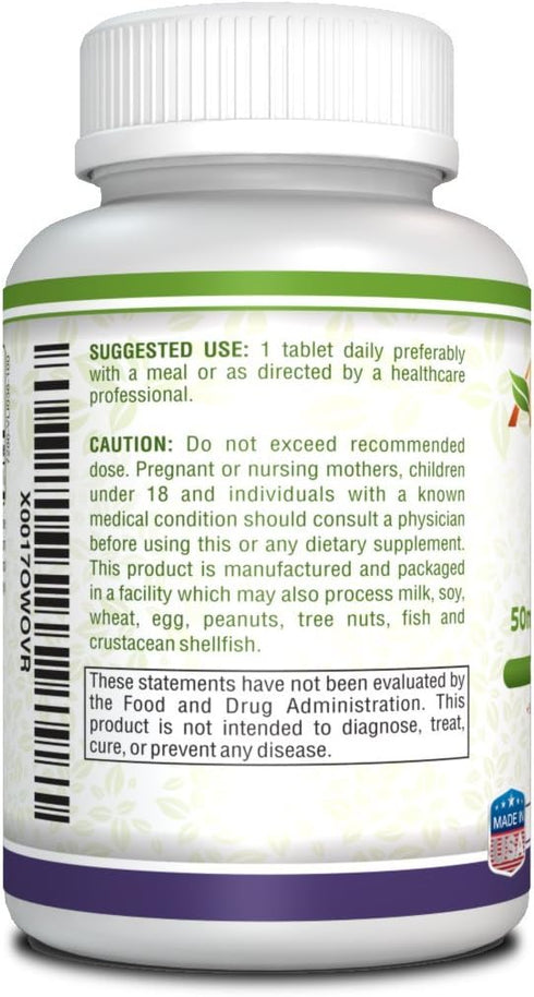 Athena - Zinc Supplement Tablets 50mg - Oxide/Citrate - 100 Coated Tablets...