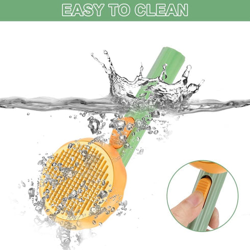 Self Cleaning Slicker Brush, Dog Cat Bunny Pet Grooming Shedding Brush - Easy to Remove Loose Undercoat, Pet Massaging Tool Suitable for Pets with...