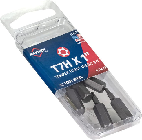 Mayhew Tools 19357-4 Tamperproof Torx Power Bit, T20H x 2", 4-Pack...