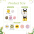 Cheriswelry Silicone Focal Beads Kits with 50pcs 15mm Round Silicone Beads for Pen & 5pcs Daisy Silicone Beads for Keychain Making & 4pcs Bees Sil...