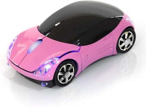 2.4G Wireless Mouse 3D Car Shape Wireless Optical Mouse with USB Receiver for PC Computer Laptop(F-car, pink)...