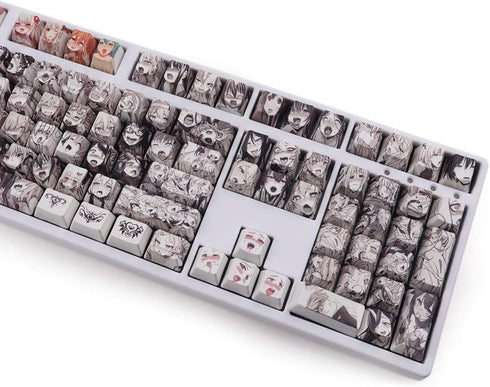 Gliging Anime Keycaps 108 PBT Dye Sublimation OEM Profile Japanese Anime Keycap for 61/87/104/108 Cherry Mx Gateron Kailh Switch Mechanical Keyboa...