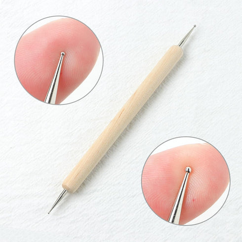 5 Pcs Embossing Stylus Set with Different Size Wooden Ball Embossing Stylus Double End Tracing Dotting Tool......