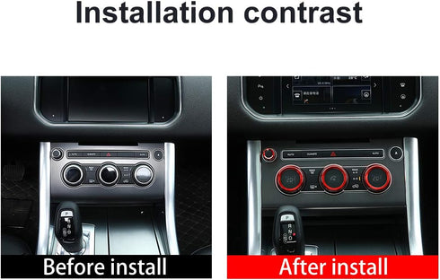 YIWANG Aluminum Alloy Car Interior Decorations Audio and Air Conditioning Knobs Trim for Land Rover Range Rover Sport 2014-2017,Vogue Autobiograph...