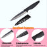Steak Knives Set of 6 Extremely Sharp Kitchen Ceramic Black Blade Knife...