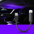 1Pc Black USB Star Projector Night Light,Adjustable Romantic Starry Sky Projector Car Light,Portable Atmosphere Decorative Auto Roof Light for Var...
